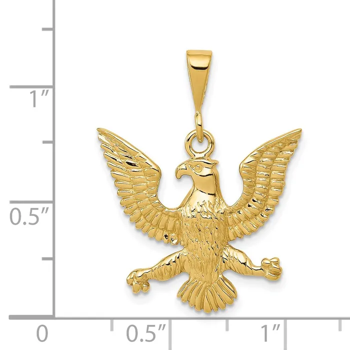 14k Yellow Gold Eagle Charm Goldia Charm Necklaces