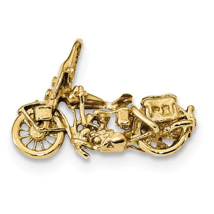 14k Yellow Gold Gold Polished Motorcycle Pendant Goldia PreStyled Sets