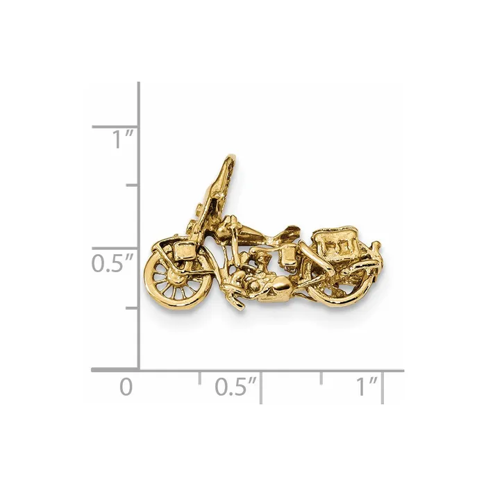 14k Yellow Gold Gold Polished Motorcycle Pendant Goldia PreStyled Sets