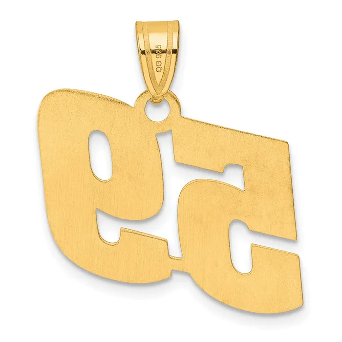 14k Yellow Gold Polished Block Number 59 Pendant Goldia PreStyled Sets