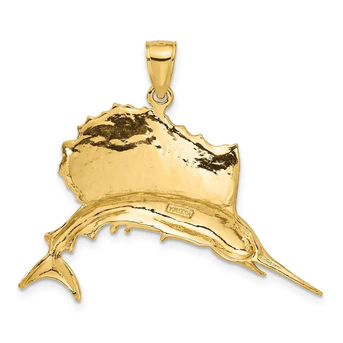 14k Yellow Gold Polished Sailfish Pendant Goldia PreStyled Sets