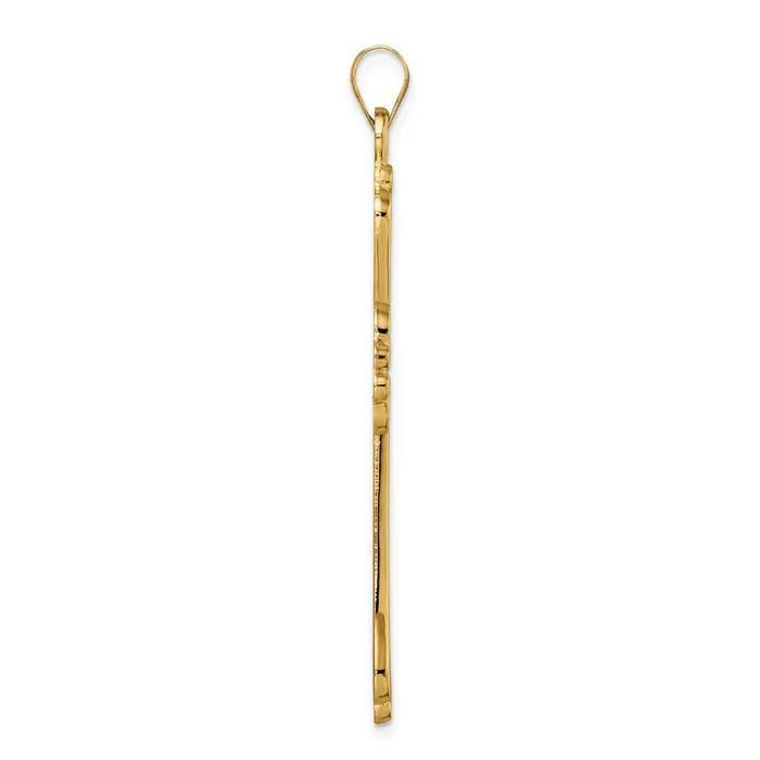 14k Yellow Gold Polished Solid Fancy Cross Pendant Goldia Necklaces