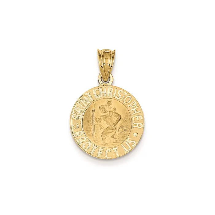 14k Yellow Gold Saint Christopher Medal Pendant Goldia PreStyled Sets