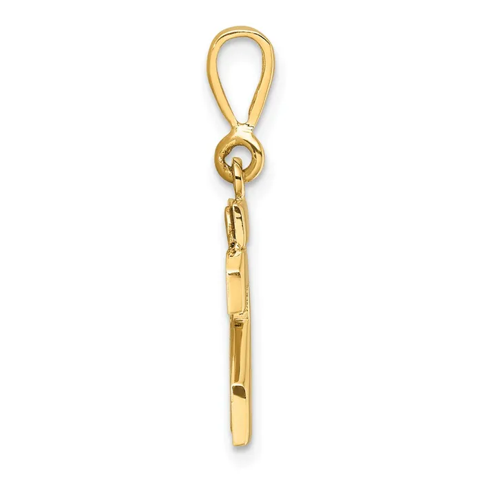 14k Yellow Gold Small Polished Number 23 Charm Goldia Charm Necklaces