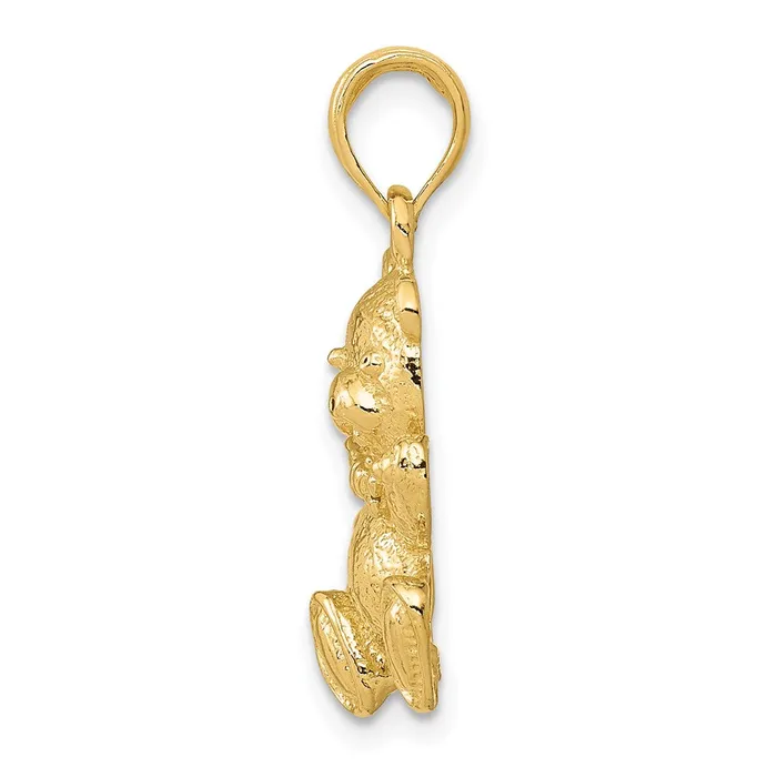14k Yellow Gold Teddy Bear Pendant Goldia Necklaces