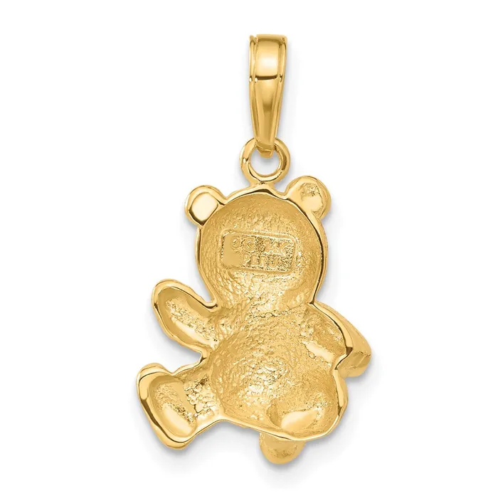 14k Yellow Gold Teddy Bear Pendant Goldia Necklaces