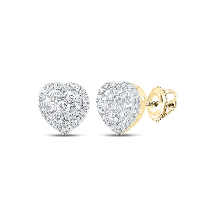 34CTWDiamond HEART EARRING gndatlanta Earrings