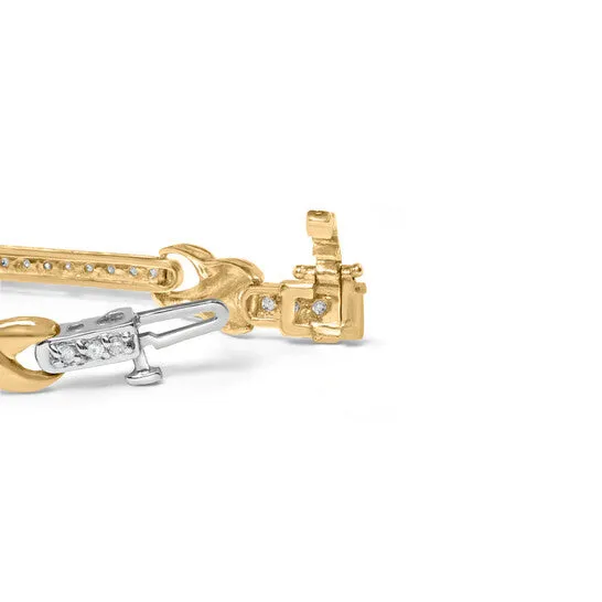 Bracelets JMS always Original Haus of Brilliance 10K Yellow Gold 100 Cttw Pave Set Diamond Bar and XLink 7 Bracelet IJ Color I3 Quality Bracelets JMS always Original Haus of Brilliance 10K Yellow Gold 100 Cttw Pave Set Diamond Bar and XLink 7 Bracelet IJ Color I3 Quality