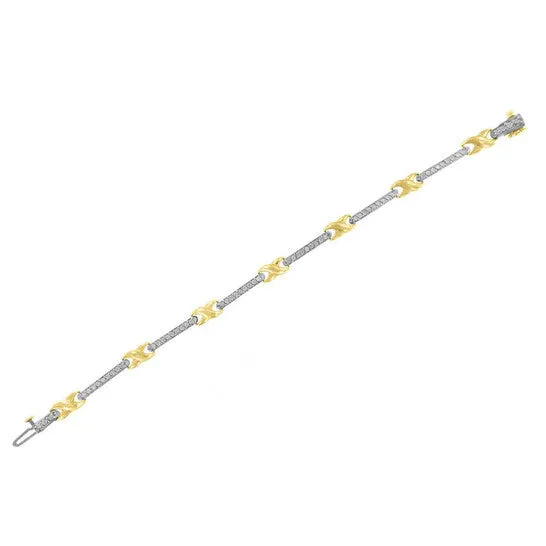 Bracelets JMS always Original Haus of Brilliance 10K Yellow Gold 100 Cttw Pave Set Diamond Bar and XLink 7 Bracelet IJ Color I3 Quality Bracelets JMS always Original Haus of Brilliance 10K Yellow Gold 100 Cttw Pave Set Diamond Bar and XLink 7 Bracelet IJ Color I3 Quality