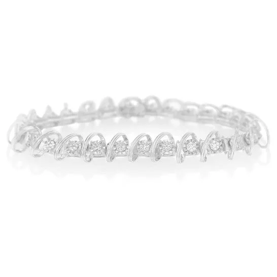 Bracelets JMS always Original Haus of Brilliance 925 Sterling Silver 34 Cttw Diamond Illusion Plate Link Bracelet IJ Color I3 Clarity Size 725 Bracelets JMS always Original Haus of Brilliance 925 Sterling Silver 34 Cttw Diamond Illusion Plate Link Bracelet IJ Color I3 Clarity Size 725