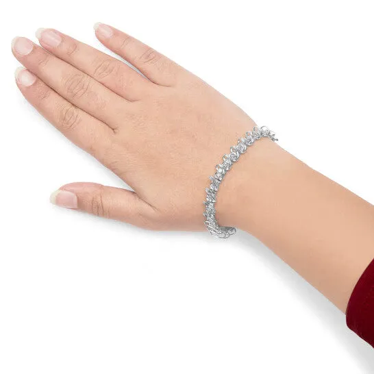 Bracelets JMS always Original Haus of Brilliance 925 Sterling Silver 34 Cttw Diamond Illusion Plate Link Bracelet IJ Color I3 Clarity Size 725 Bracelets JMS always Original Haus of Brilliance 925 Sterling Silver 34 Cttw Diamond Illusion Plate Link Bracelet IJ Color I3 Clarity Size 725