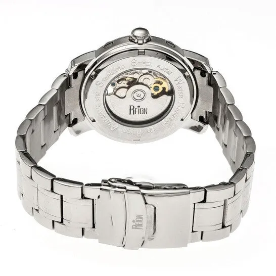 Bracelets JMS always Original Reign Kahn Silver Skeleton Roman Numeral Silvertone Bracelet Mens Watch RN4301 Bracelets JMS always Original Reign Kahn Silver Skeleton Roman Numeral Silvertone Bracelet Mens Watch RN4301