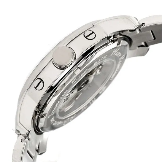 Bracelets JMS always Original Reign Kahn Silver Skeleton Roman Numeral Silvertone Bracelet Mens Watch RN4301 Bracelets JMS always Original Reign Kahn Silver Skeleton Roman Numeral Silvertone Bracelet Mens Watch RN4301