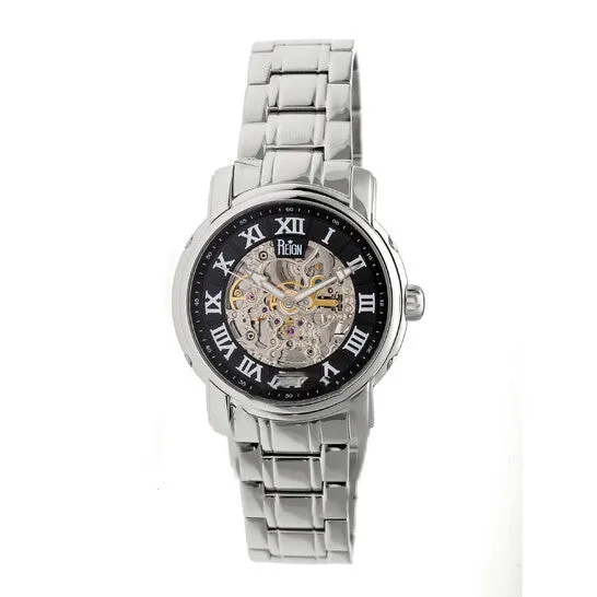 Bracelets Original Reign Kahn Black Skeleton Roman Numeral Silvertone Bracelet Mens Watch RN4302 JMS always Bracelets Original Reign Kahn Black Skeleton Roman Numeral Silvertone Bracelet Mens Watch RN4302 JMS always