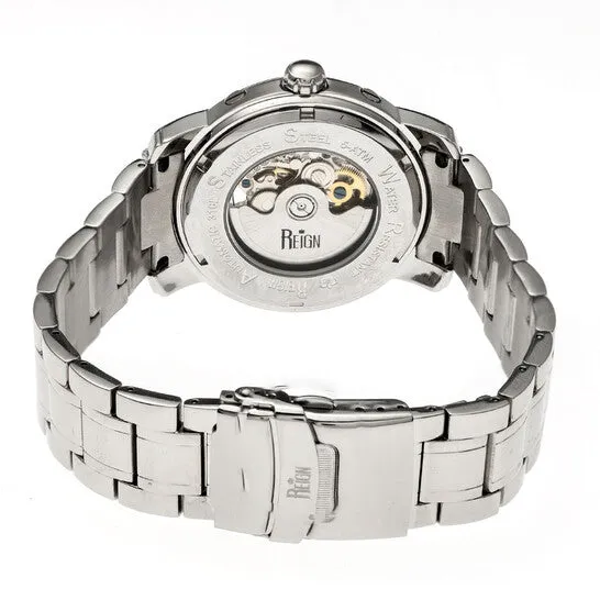 Bracelets Original Reign Kahn Black Skeleton Roman Numeral Silvertone Bracelet Mens Watch RN4302 JMS always Bracelets Original Reign Kahn Black Skeleton Roman Numeral Silvertone Bracelet Mens Watch RN4302 JMS always