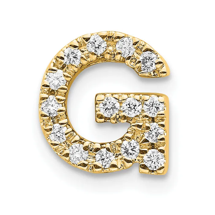 Charm Necklaces 14k Diamond Initial G Charm Goldiacom