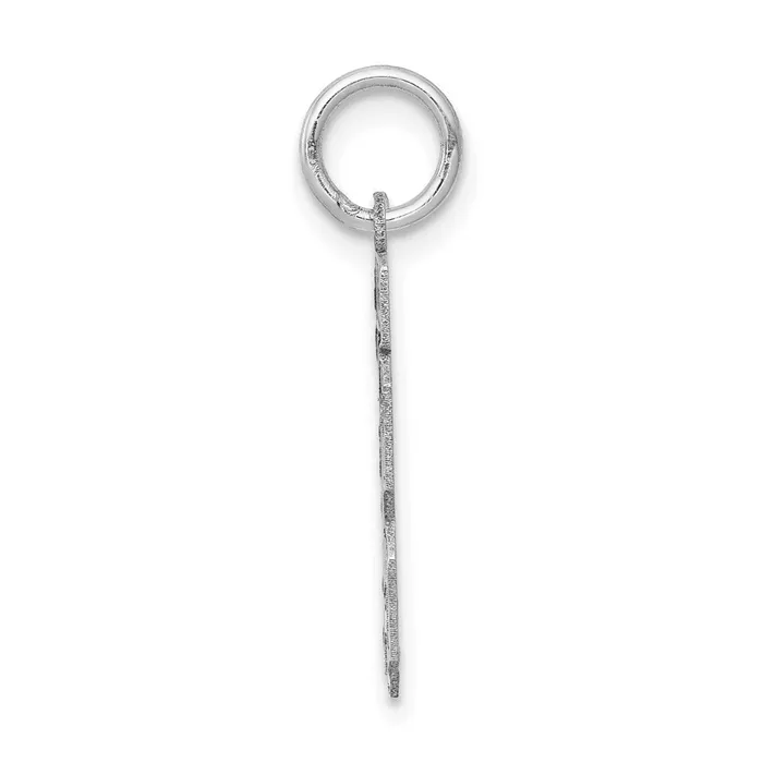 Charm Necklaces 14k White Goldw Small Satin Number 13 Charm Goldia