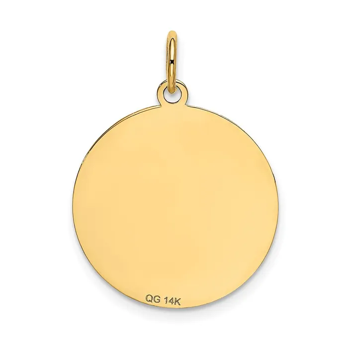Charm Necklaces 14k Yellow Gold Chihuahua Disc Charm Goldia
