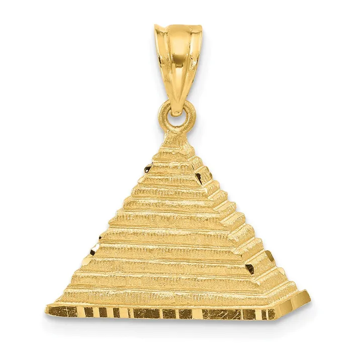 Charm Necklaces 14k Yellow Gold Pyramid Charm Goldia