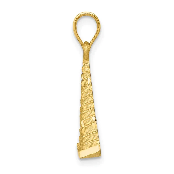 Charm Necklaces 14k Yellow Gold Pyramid Charm Goldia