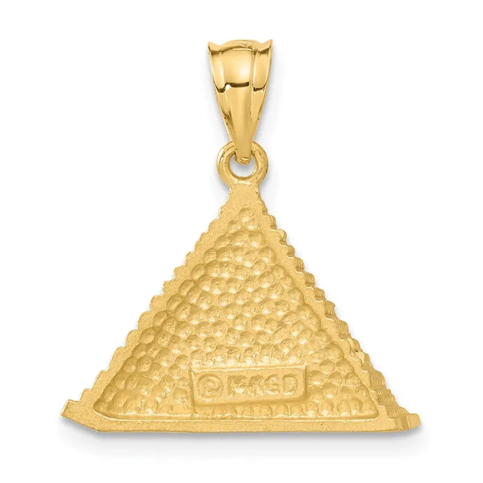 Charm Necklaces 14k Yellow Gold Pyramid Charm Goldia