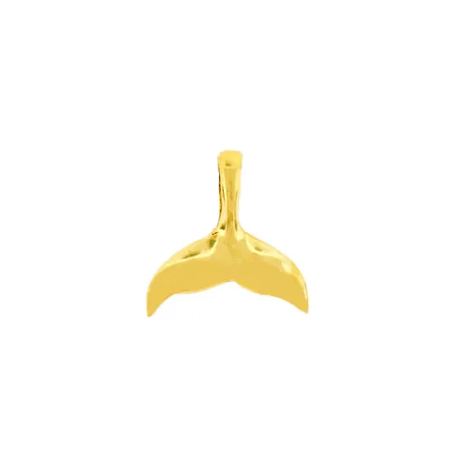 Charm Necklaces Goldia 14K Gold 18MM Whale Tail Fluke Charm