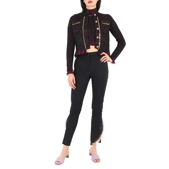 Charm Necklaces JMS always Original Versace Ladies Black Medusacharm Cropped Trousers Charm Necklaces JMS always Original Versace Ladies Black Medusacharm Cropped Trousers