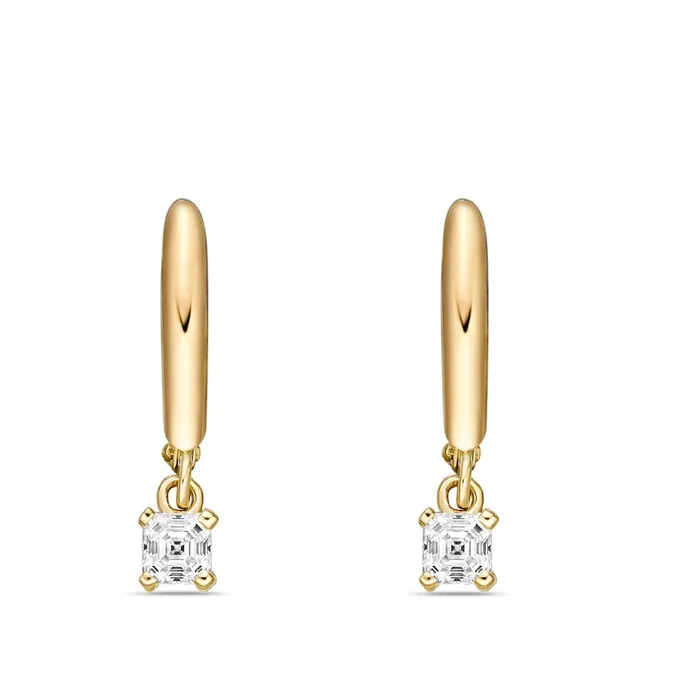 Earrings 1 CT TW Certified AsscherCut Diamond Solitaire Drop Earrings in 14K Gold IVS2 Goldia Earrings 1 CT TW Certified AsscherCut Diamond Solitaire Drop Earrings in 14K Gold IVS2 Goldia
