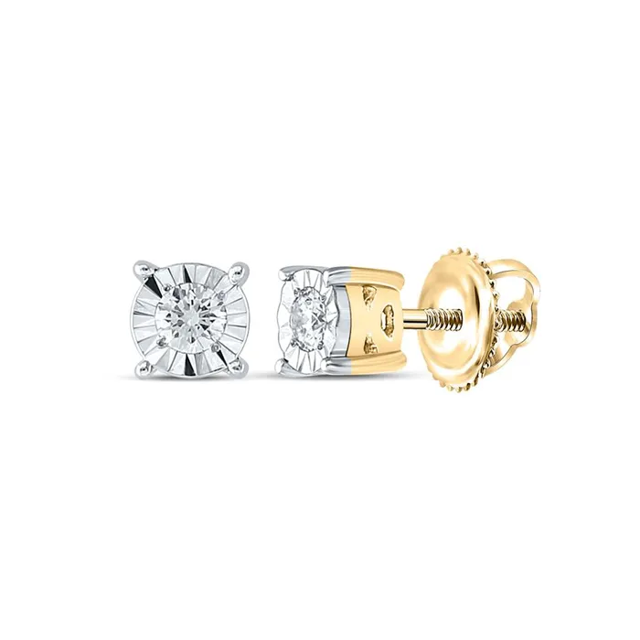 Earrings gndatlanta 10k Yellow Gold Round Diamond Solitaire Stud Earrings 110 Cttw Earrings gndatlanta 10k Yellow Gold Round Diamond Solitaire Stud Earrings 110 Cttw