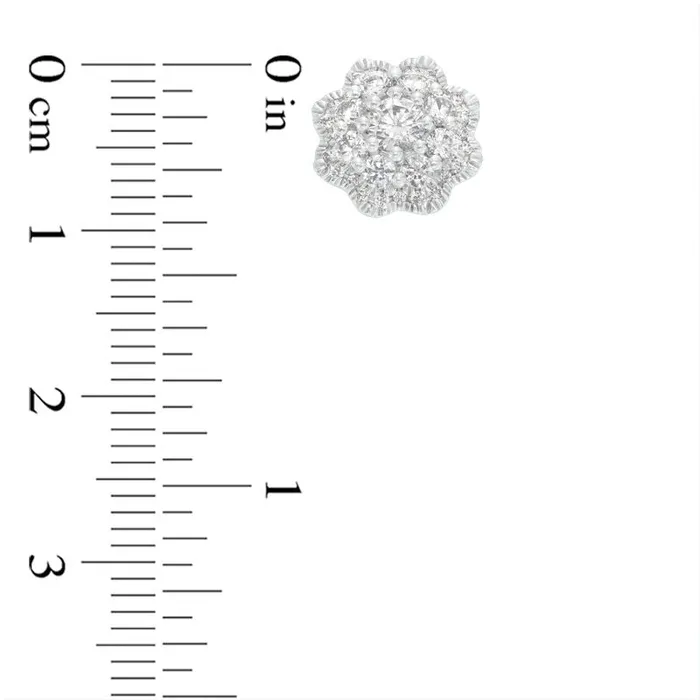Earrings Goldia 1 CT TW Diamond Flower Frame Stud Earrings in 10K White Gold Earrings Goldia 1 CT TW Diamond Flower Frame Stud Earrings in 10K White Gold