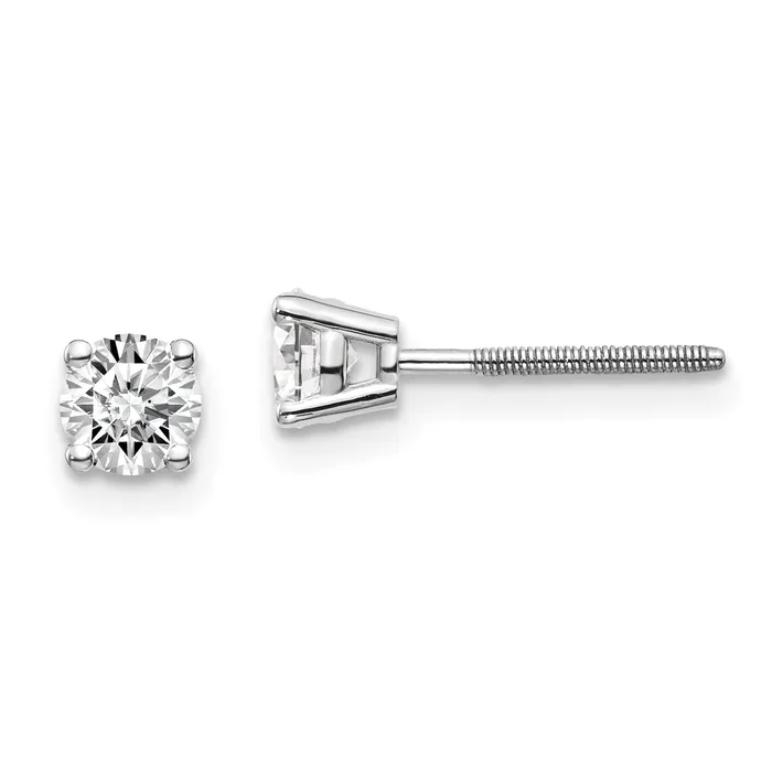 Earrings goldiaca 14kw 60ct VS2SI1 G I Diamond Stud Thread onoff Post Earrings