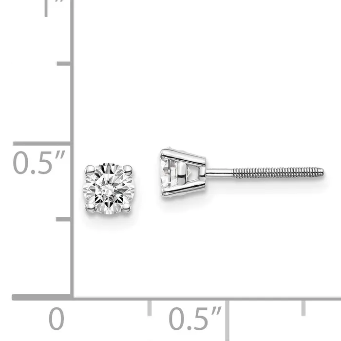 Earrings goldiaca 14kw 60ct VS2SI1 G I Diamond Stud Thread onoff Post Earrings