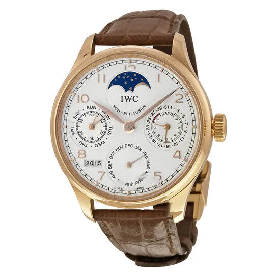 Earrings JMS always Original IWC Portuguese Perpetual Calendar White Dial 18K Rose Gold Automatic Mens Watch IW502302 Earrings JMS always Original IWC Portuguese Perpetual Calendar White Dial 18K Rose Gold Automatic Mens Watch IW502302