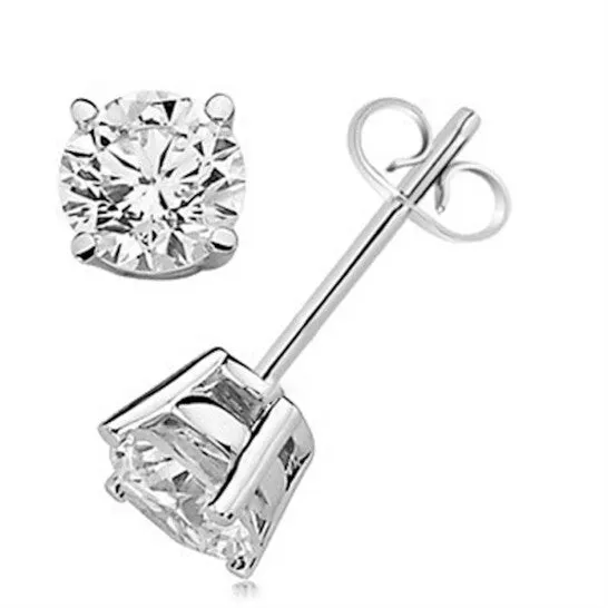 Earrings JMS always Original Maulijewels 020 Carat Natural Round White Diamond Prong Set Stud Earring In 14K White Yellow Gold Earrings JMS always Original Maulijewels 020 Carat Natural Round White Diamond Prong Set Stud Earring In 14K White Yellow Gold