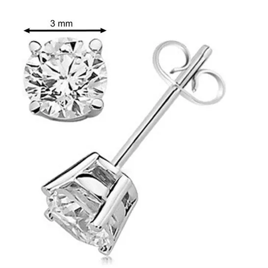 Earrings JMS always Original Maulijewels 020 Carat Natural Round White Diamond Prong Set Stud Earring In 14K White Yellow Gold Earrings JMS always Original Maulijewels 020 Carat Natural Round White Diamond Prong Set Stud Earring In 14K White Yellow Gold