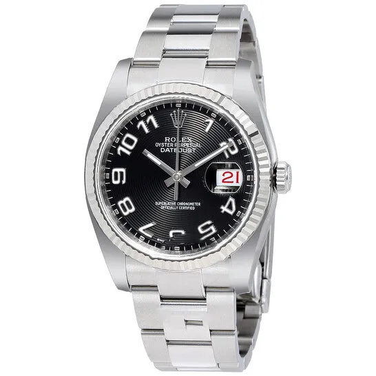 Earrings JMS always Original Rolex Datejust Black Concentric Dial Steel and 18K White Gold Mens Watch 116234BKCAO Earrings JMS always Original Rolex Datejust Black Concentric Dial Steel and 18K White Gold Mens Watch 116234BKCAO