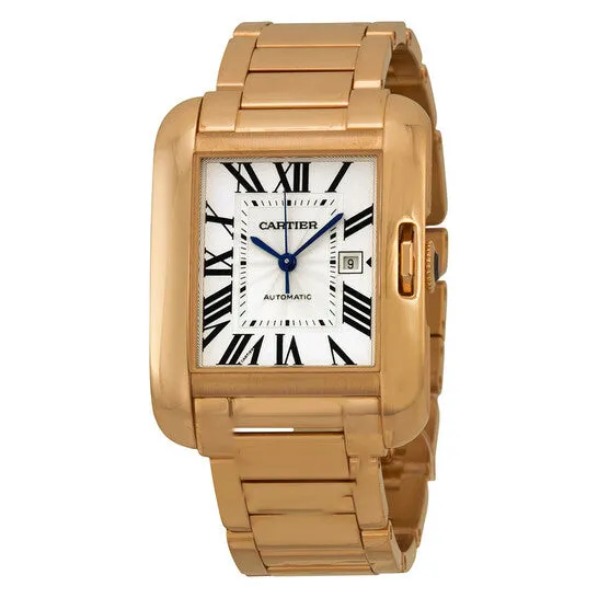 Earrings Original Cartier Tank Anglaise Silver Dial 18kt Rose Gold Ladies Watch W5310003 JMS always