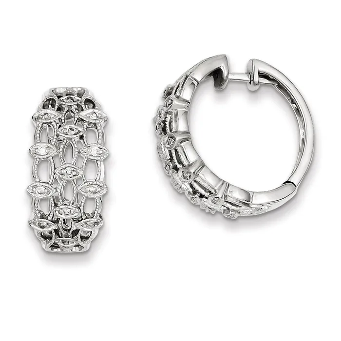 Earrings Sterling Silver Diamond Earrings Goldia