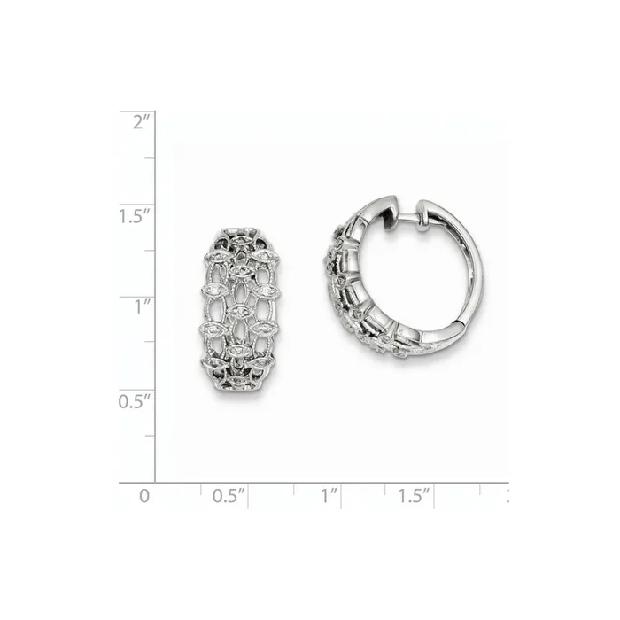 Earrings Sterling Silver Diamond Earrings Goldia