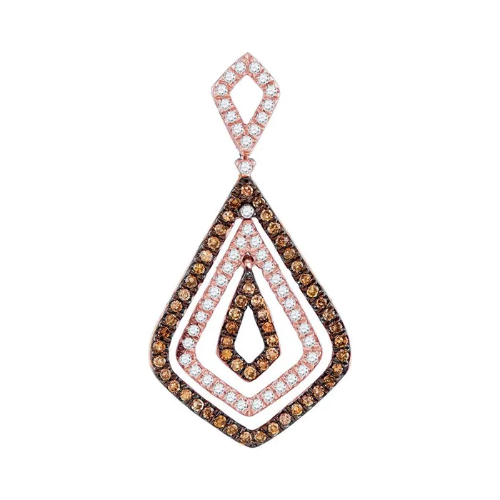 gndatlanta Necklaces 10k Rose Gold Round Brown Diamond Fashion Pendant 12 Cttw gndatlanta Necklaces 10k Rose Gold Round Brown Diamond Fashion Pendant 12 Cttw