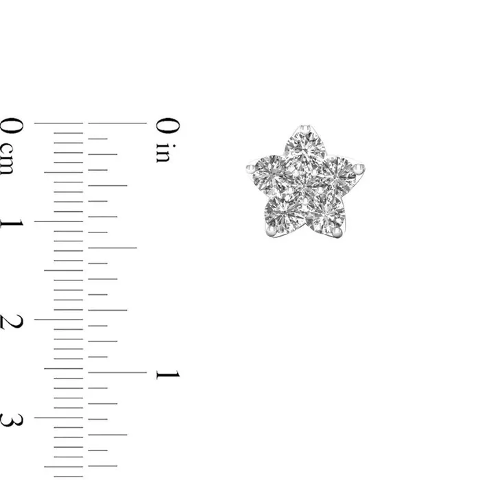 Goldia 05 CT TW Diamond Star Stud Earrings in 10K White Gold Earrings Goldia 05 CT TW Diamond Star Stud Earrings in 10K White Gold Earrings
