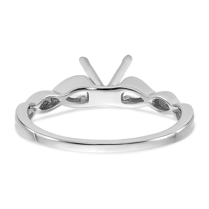 Goldia 075ct CZ Solid Real 14k White Gold Solitaire Engagement Ring Rings