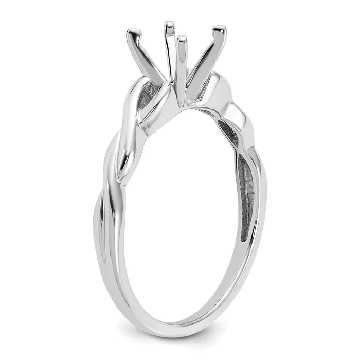 Goldia 075ct CZ Solid Real 14k White Gold Solitaire Engagement Ring Rings
