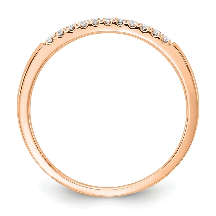 Goldia 14k Rose Gold 110 Ct Lab Grown Diamond VSSI G Wedding Band Ring Rings