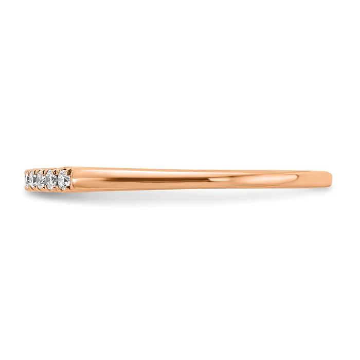 Goldia 14k Rose Gold 110 Ct Lab Grown Diamond VSSI G Wedding Band Ring Rings