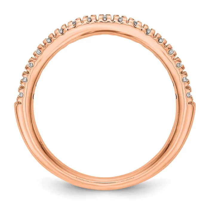 Goldia 14K Rose Gold Real Diamond Band Rings