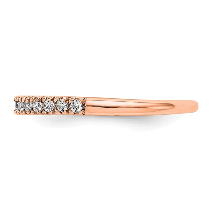 Goldia 14K Rose Gold Real Diamond Band Rings