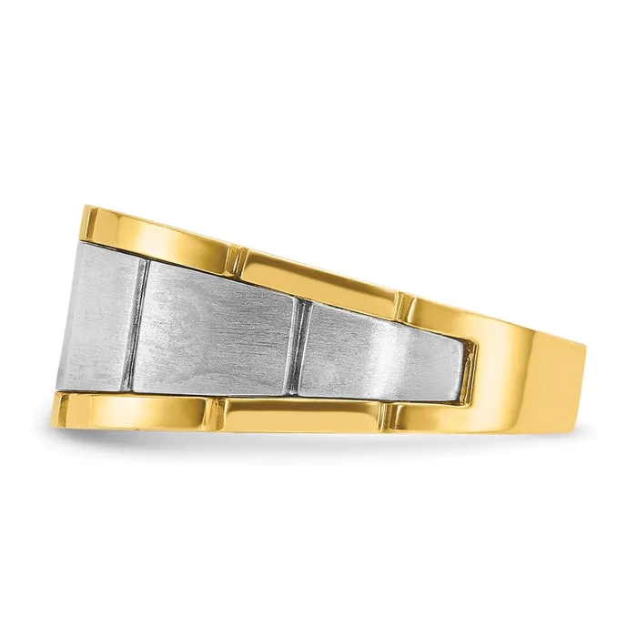 Goldia 14k Twotone Gold Mens 12 carat Diamond Complete Ring Rings