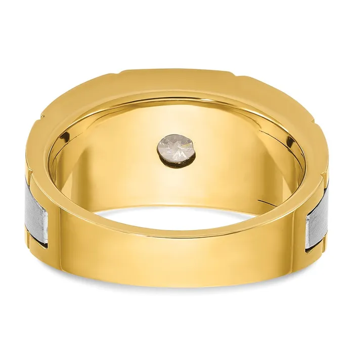 Goldia 14k Twotone Gold Mens 12 carat Diamond Complete Ring Rings