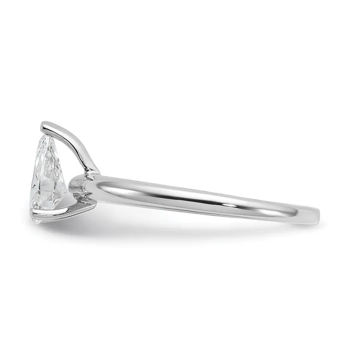 Goldia 14k White Gold 34 Ct Lab Grown Diamond VSSI G Pear Solitare Engagement Ring Rings